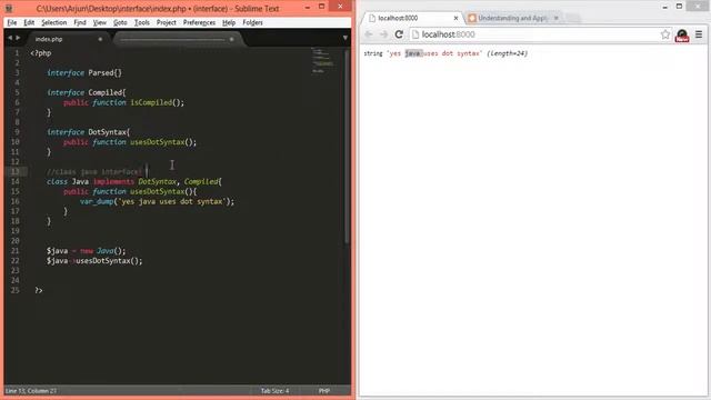 php oop interface examples of java, php, compiled, parsed, dotsyntax смотреть онлайн