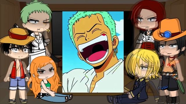 One Piece Characters react to Ronoa Zoro || Gacha React смотреть онлайн