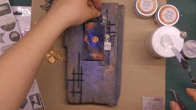 Mixed media wooden panel. Tutorial / Мастер-класс по созданию панно. Микс медиа. смотреть онлайн