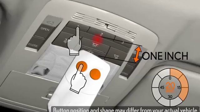 2010-2012 Quick Guide - Lexus Garage Door Opener смотреть онлайн