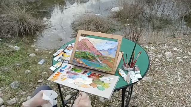 Как Писать Пленэр - Пишу Горный Пейзаж В Турции - Наталия Ширяева смотреть онлайн