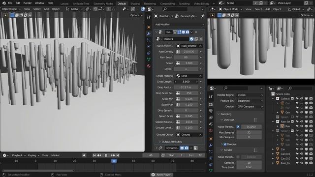 Procedural Rain with Geometry Nodes - Teaser смотреть онлайн
