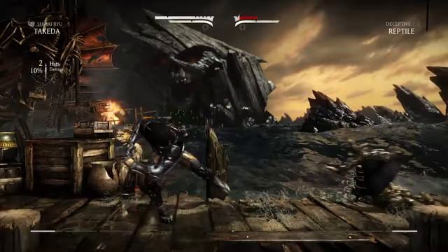 Mortal Kombat X Takhashi Takeda VS Reptile смотреть онлайн