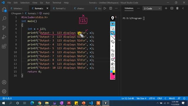 Unit-2 Lecture-40: Basic Input Output Functions: printf( ) смотреть онлайн