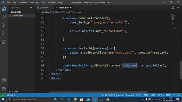 DRAG AND DROP COM JAVASCRIPT. смотреть онлайн