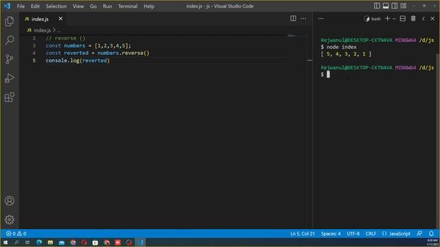 JavaScript array reverse Method || JavaScript tutorial for beginners смотреть онлайн
