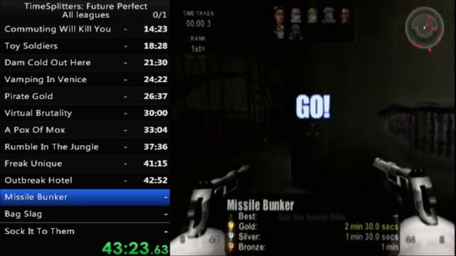 Timesplitters: Future Perfect all leagues speedrun 1:26:40 смотреть онлайн