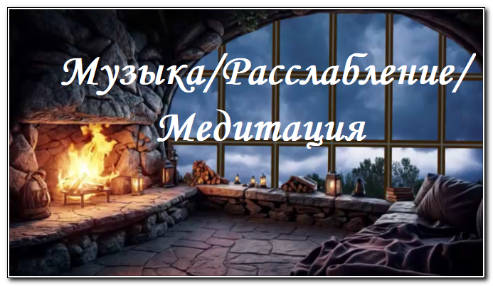 Музыка и потрескивание огня в камине для отдыха, расслабления, медитации