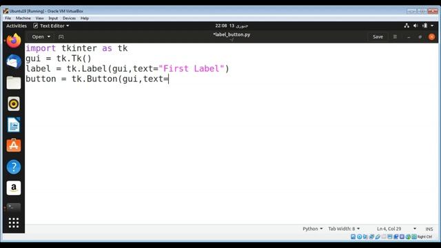 Tkinter Label and Button GUI example in Python смотреть онлайн