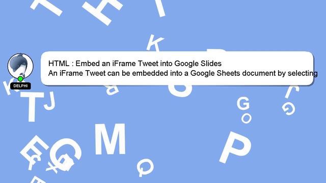 HTML : Embed an iFrame Tweet into Google Slides смотреть онлайн