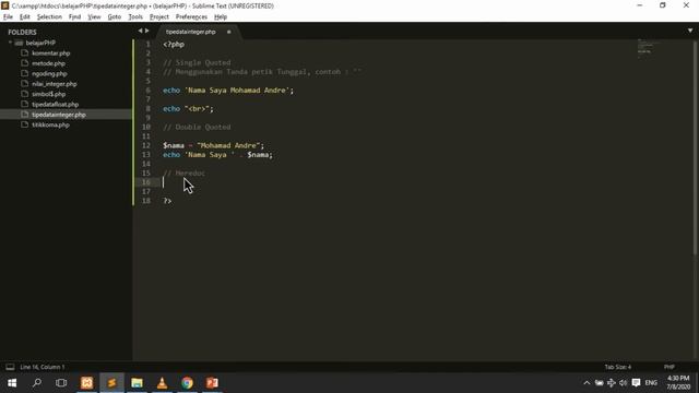 Tipe data String pada PHP #10 смотреть онлайн