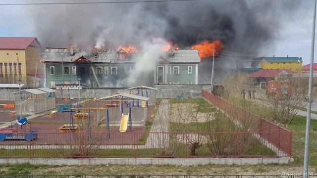 Пожар ул. Смидовича № 7 Нарьян-Мар