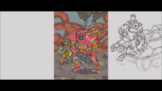 Dakka Kan - 40k fanart timelapse смотреть онлайн