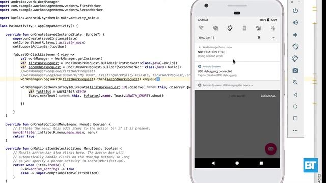 #3 Android WorkManager Tutorial : Chain & Observe work : Android Studio Tutorial смотреть онлайн