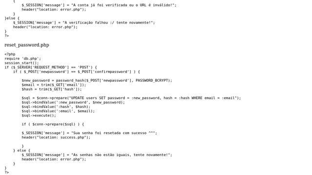 Code Review: Login system with password reset sent to e-mail using PHP and PDO смотреть онлайн