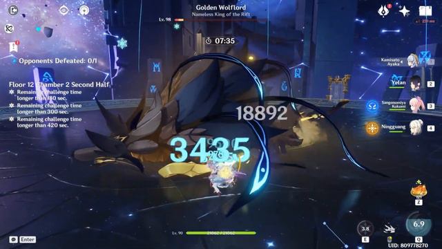 Genshin Impact 3.4 Spiral Abyss floor 12 Ayaka + skin смотреть онлайн