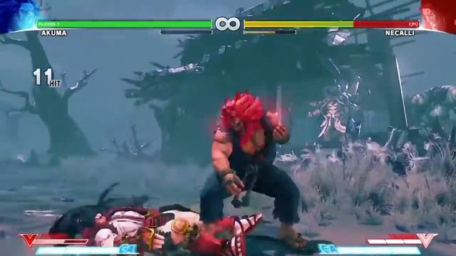 Akuma - Combos & Raging Demon Setups. смотреть онлайн