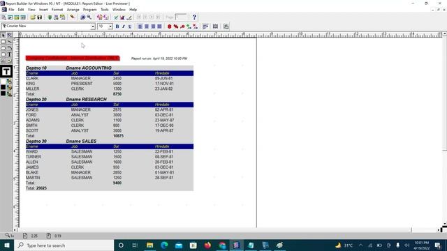 13. Group Above report in Oracle Report Builder смотреть онлайн