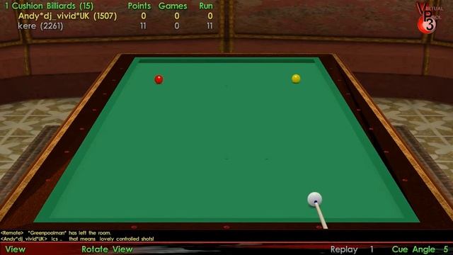 Virtual Pool 3 HD 1 Cushion Gameplay смотреть онлайн