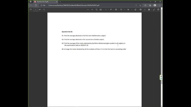 Data Base Task 25 | DBMS Question Session | 1st Year | Java Institute | M.Kaveen Punsara смотреть онлайн