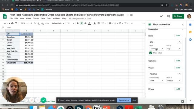 Pivot Table Sort in Ascending Descending Order in Google Sheets and Excel смотреть онлайн