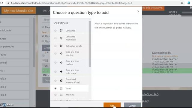How the Create question bank in MoodleCloud - Numerical type,true or false and essay type Question смотреть онлайн