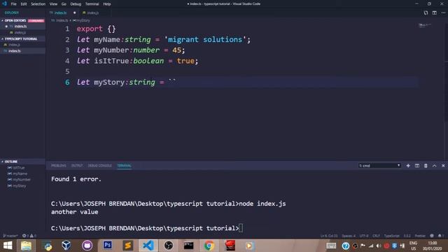 Typescript Tutorial - 5 - Variable Types смотреть онлайн