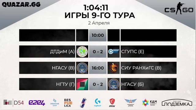 02.04 | НСК | Лига по CS:GO, DOTA2, LOL | 9 тур в дисциплине Counter-Strike: Global Offensive смотреть онлайн