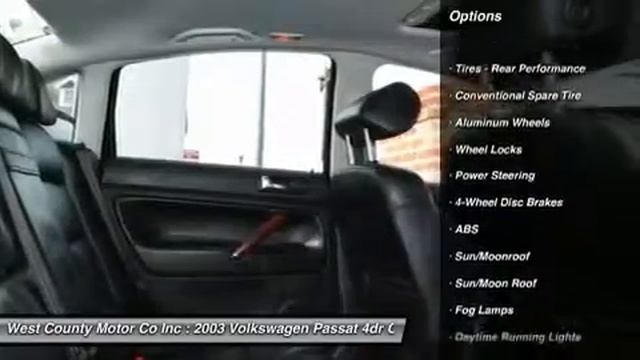 2003 VOLKSWAGEN PASSAT Manchester, MO 166431 смотреть онлайн