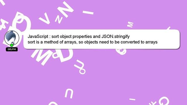 JavaScript : sort object properties and JSON.stringify смотреть онлайн