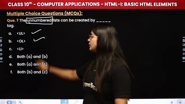 HTML I - Basic HTML Elements - Multiple Choice Questions | Class 10 Computer Applications Chapter 3 смотреть онлайн