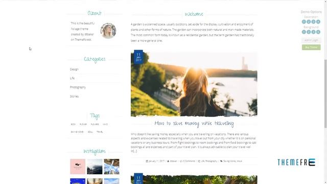 Foliage Watercolor - Creative WordPress Theme Fitz Dzakom смотреть онлайн