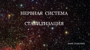 Нервная система. Стабилизация