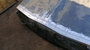 Обь М, ремонт днища на корме и замена форштевня!