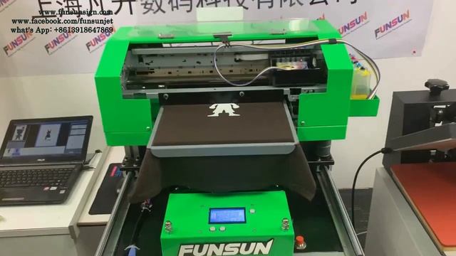 FUNSUN DTG t-shirt printer ,how to Print On Dark color T shirt смотреть онлайн