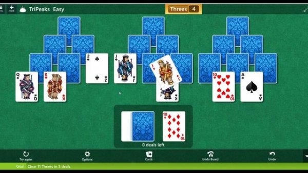TriPeaks | Easy II-Card Challenge-Episode-5 Microsoft Solitaire Collection|Star Club