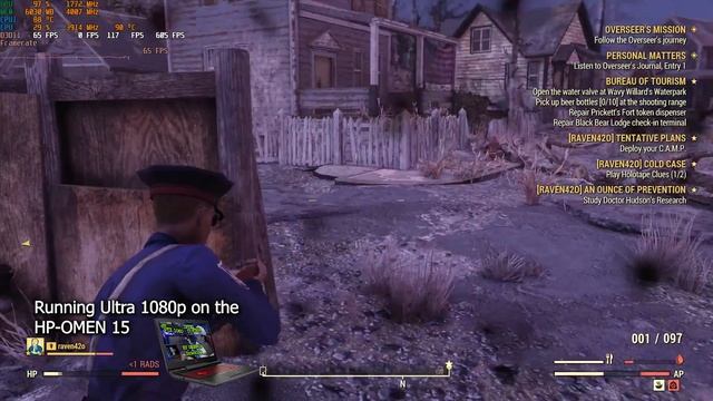 Fallout 76 HP-Omen Gameplay and performance w/ Raven420 | 2160p & 1080p Ultra tested смотреть онлайн