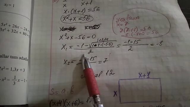 8 Sinif Riyaziyyat Dərslik Səh 96(9,10,,12,13) Kvadrat Tənliklərin Həlli