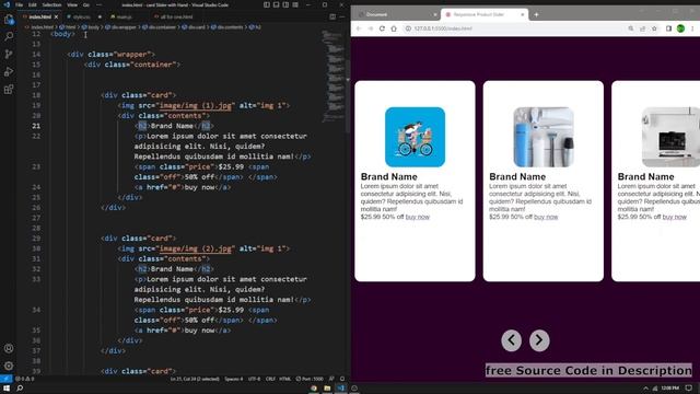 Responsive Card Slider Animation HTML CSS Java Script Web Effect @rayen-code смотреть онлайн