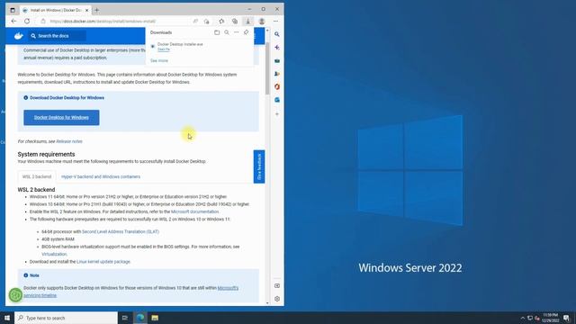 How to Install Docker on Windows Server 2022 Docker Windows Server Installation Guide WSL Backend смотреть онлайн