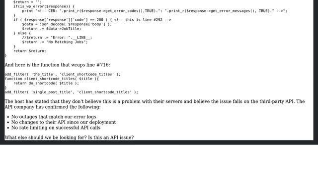 Wordpress: Third-Party API - PHP Fatal Errors Paired with http_request_failed / cURL error 28 смотреть онлайн