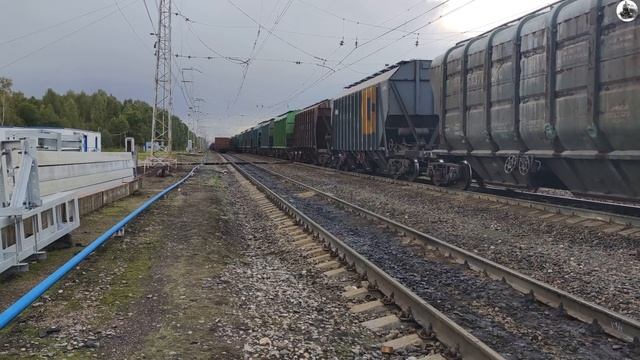 Отправление электровоза ВЛ11.8-791/790Б со ст.Шушково. смотреть онлайн