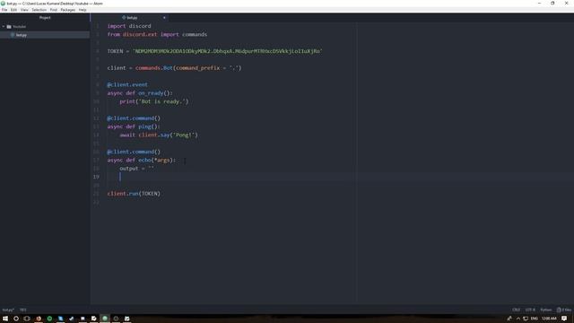 Discord.py: Making a Discord bot (Part 3: Commands) смотреть онлайн