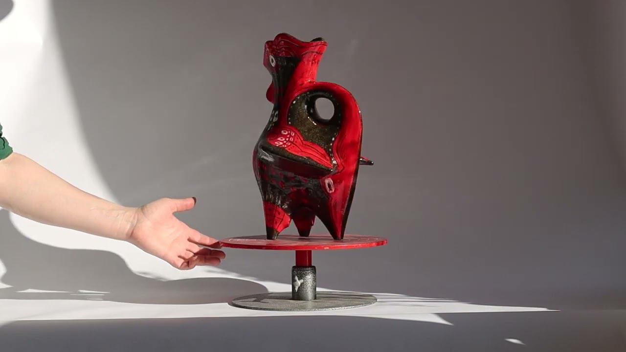 петушок керамическая зооморфная ваза