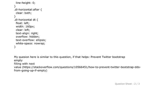 CSS : How to force Twitter Bootstrap .dl-horizontal DT content to wrap instead of truncate? смотреть онлайн