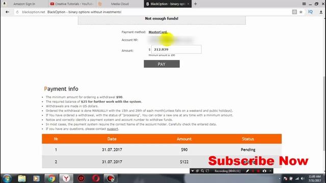 BlackOption Withdrawal System | Black Option Trading 2017 Paying System | Creative Tutorials смотреть онлайн