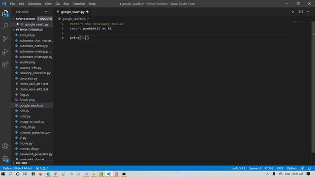 How to Perform Google Search using Python | Pywhatkit | Ayushi Rawat смотреть онлайн