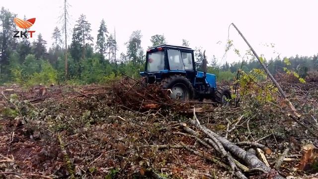 Лесные грабли ZKT-2400 в работе смотреть онлайн