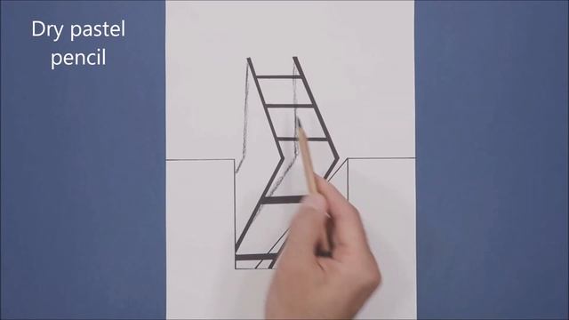 How to Draw a 3D Ladder, Simple Trick Art смотреть онлайн