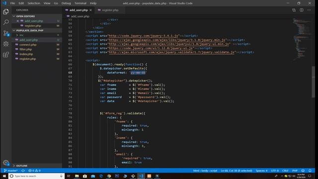 Insert Data in PHP using AJAX & jQuery with Validation смотреть онлайн